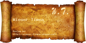 Wieser Tímea névjegykártya